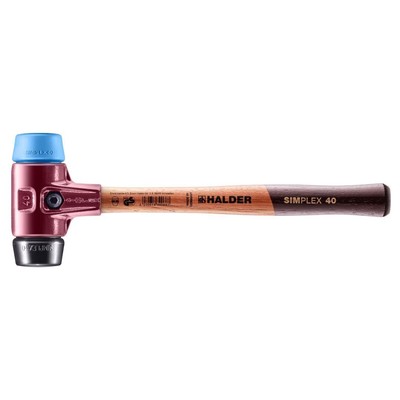 Halder USA - Simplex Mallet with Soft Blue Rubber (non-marring) and Black Rub...