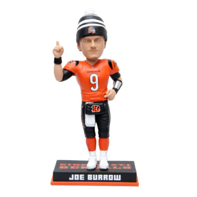 Joe Burrow Cincinnati Bengals w/Beanie CLARKtoys NFL Exclusive Bobblehead #/360