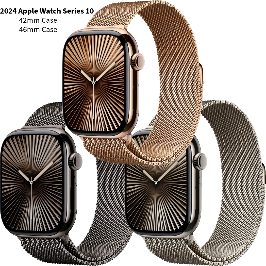 Apple Watch Series 10 Cellular 42mm 46mm Titanium Case Milanese Loop Apple Watch Series 10 Cellular 42mm 46mm Titanium Case Milanese Loop