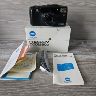 Minolta Freedom Zoom 90c QD 35mm Film Point & Shoot Camera 38-90mm Lens Tested