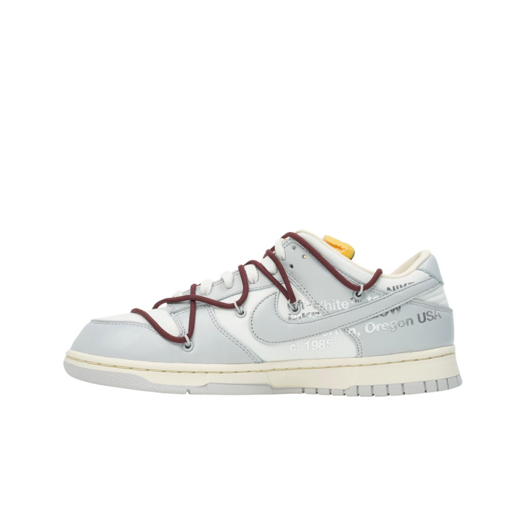 

Кроссовки Nike x Off-White Dunk Low The 50 — Lot 46 DM1602-102, Sail/neutral grey, Nike x Off-White Dunk Low The 50 - Lot 46