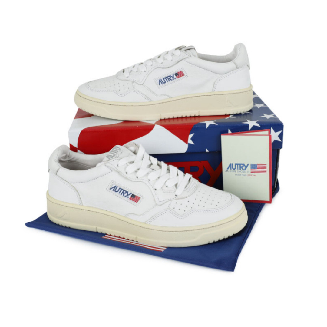 New AUTRY Mens MEDALIST LOW AULM GG04 WHITE/WHITE EUR 40