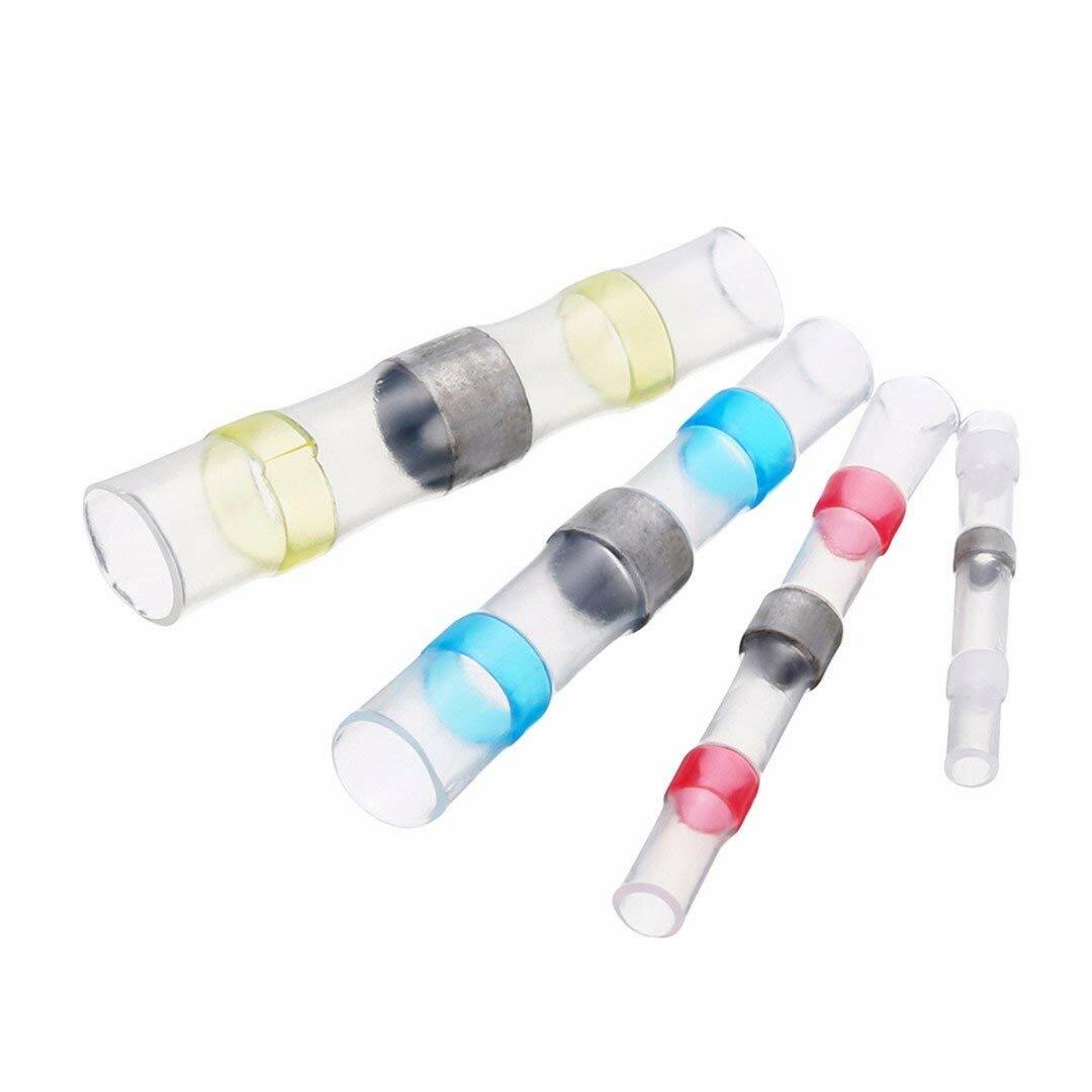 100PCS Solder Sleeve Heat Shrink Splice Wire Butt Connectors Waterproof Terminal eBay