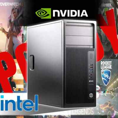 HP Z240 Performance GAMING PC i7 GTX 64GB 1TB SSD + 4TB W11 PRO WIFI