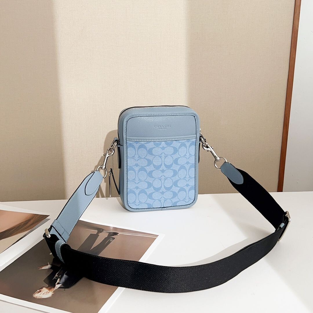 Coach SULLIVAN CG996 Signature Crossbody Bag Light Blue