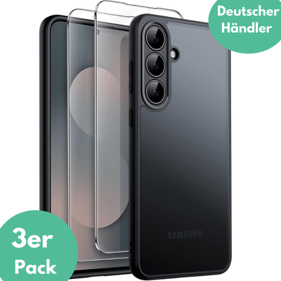Hülle + 2X Schutzglas für Samsung Galaxy S25 FE Panzerfolie Display Case Full 9H