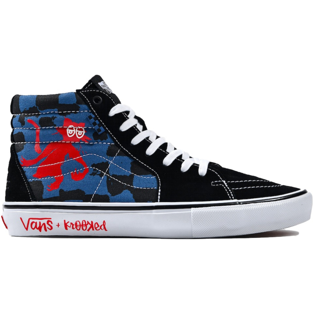 Size 7.0 Vans Skate + Krooked By Natas Sk8-Hi Shoe Black