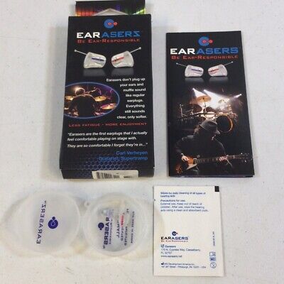 Earasers Musicians Clear Noise Reduction Hi Fi Ear Plugs Size X-Small