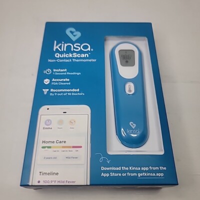 Kinsa Quick Scan Non-Contact Smart Digital Bluetooth Thermometer 1 Sec Readings