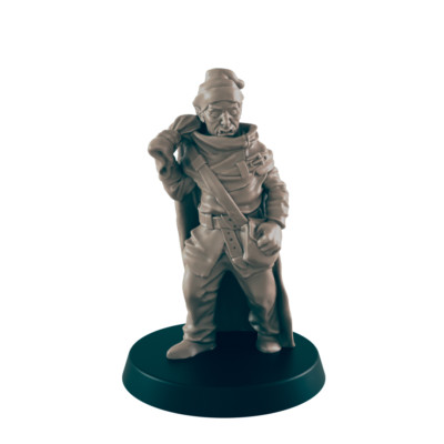 Half Orc Mini | Traveller | Male Monster Townsfolk NPC Figure | DnD Wargaming Mi