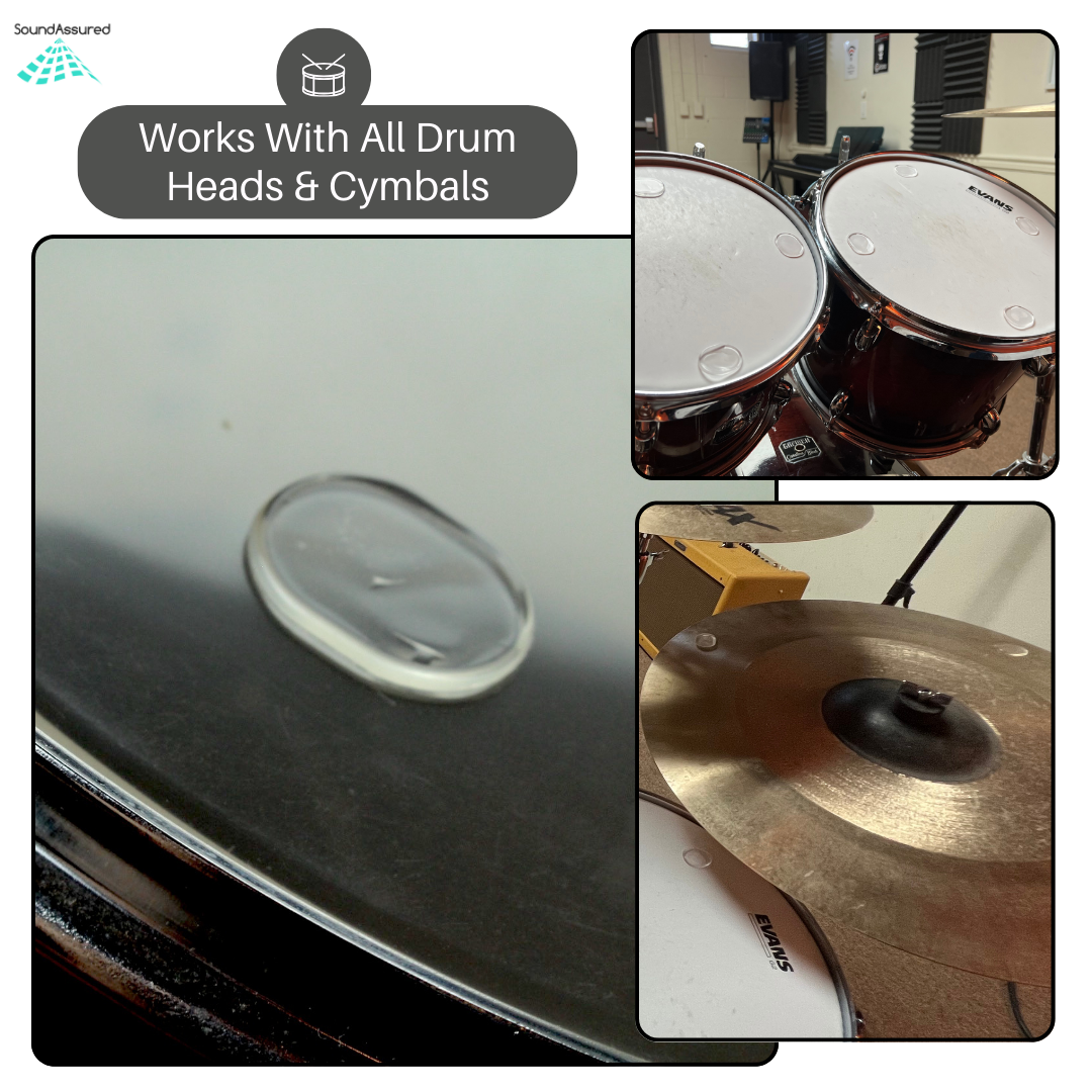 Drum Damper Gel Pads - SoundAssured 18 Piece Drum Gels For Tone Control