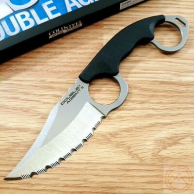 Cold Steel Double Agent II Fixed Knife 3'' AUS-8A Steel Blade Grivory Handle