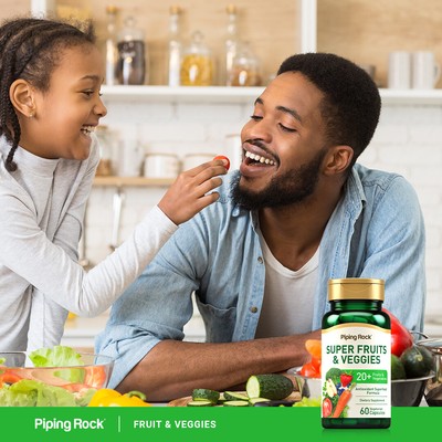 Fruits and Veggies Supplement | 60 Capsules | Non-GMO Vitamin | by Piping Rock