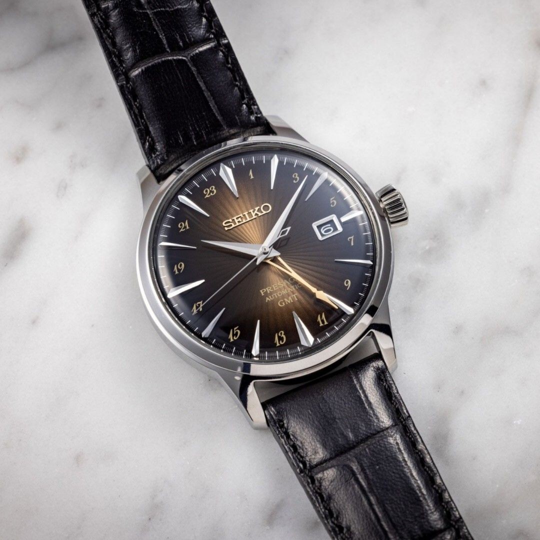 Pre-owned Seiko Presage Ssk039j1 Cocktail Time Analog Automatic Leather Japan Men's Watch