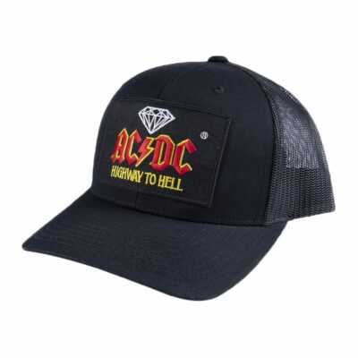 

Кепка Diamond Supply Co x ACDC Highway To Hell (черная) с рисунком, Черный