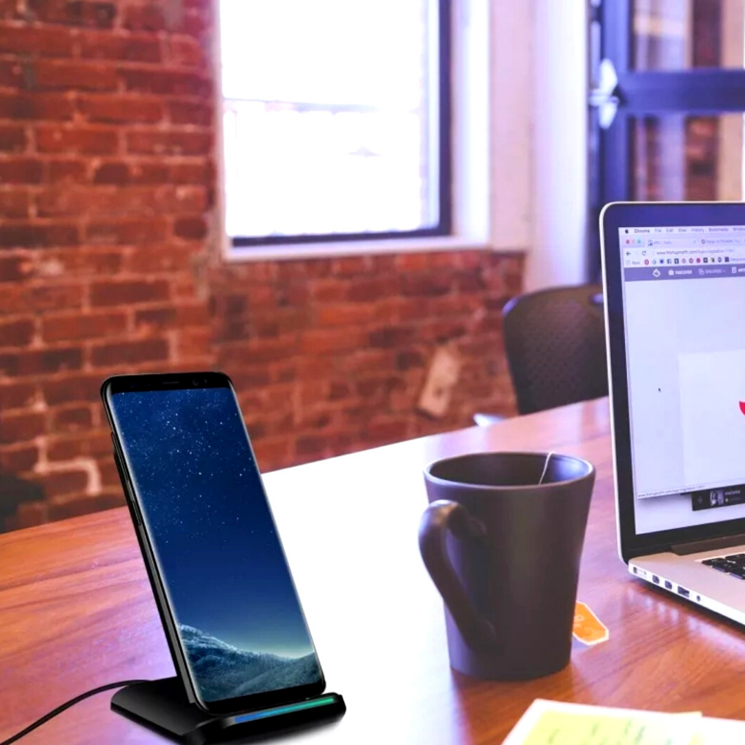 Cargador Inalambrico Rapido Casa Oficina Carga Para Telefonos Cell Universal US*