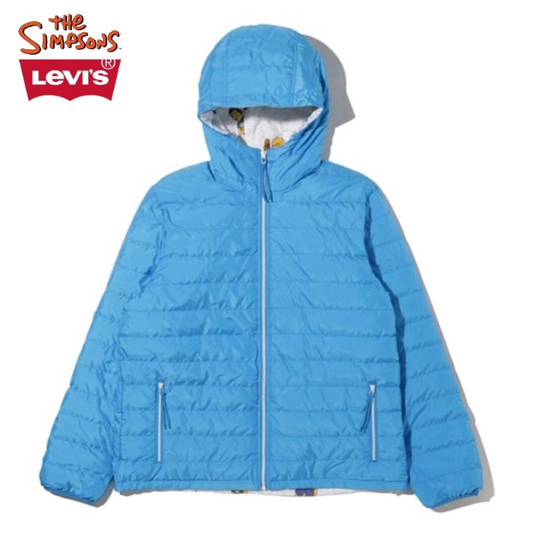 Pre-owned Levi's The Simpsons Collaboration Reversible Packable Jacket L Size 2402m In Multicolor