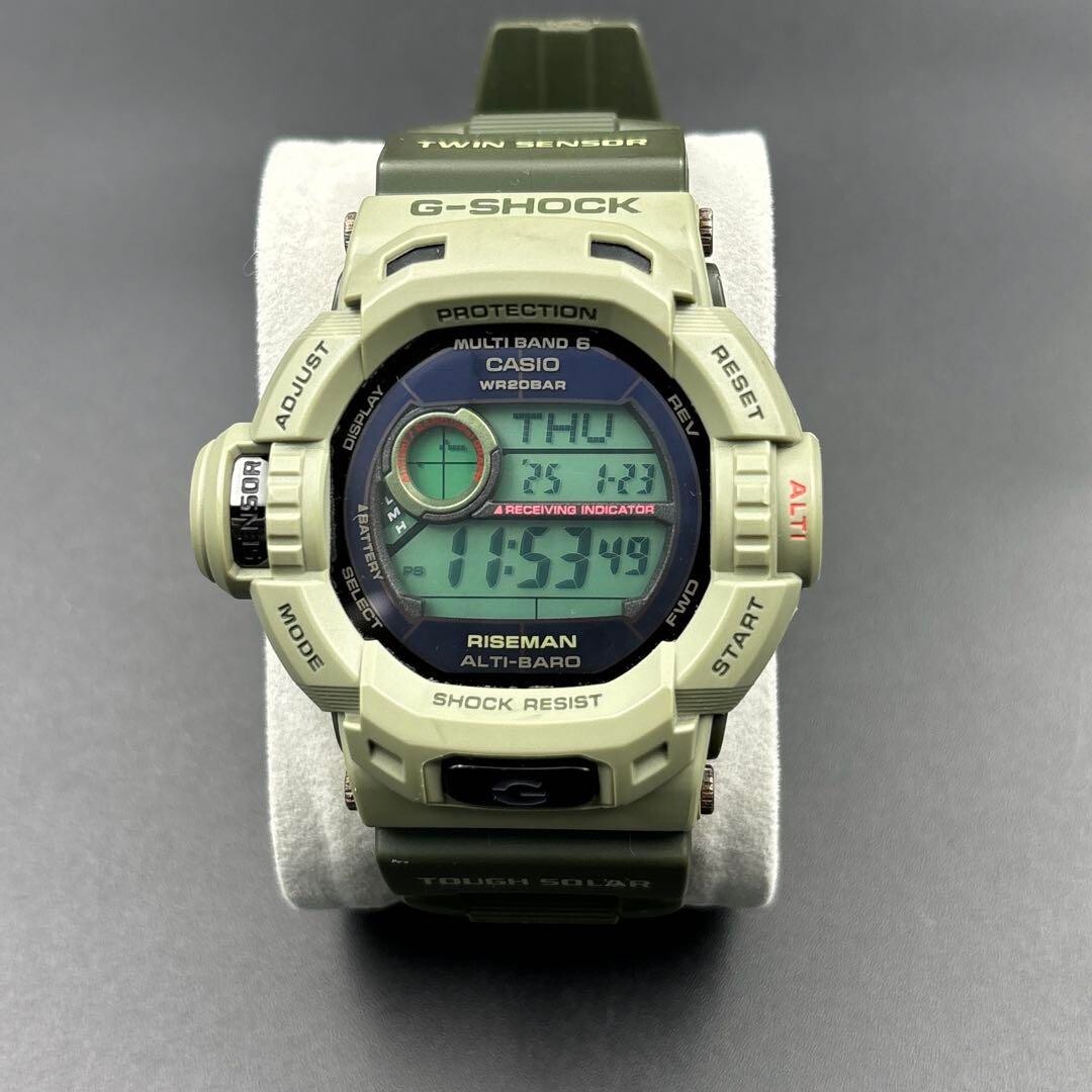 時計 G-SHOCK RISEMAN ALTI-BARO GW-9200J CASIO CASIO G-SHOCK GW-9200J-1JF Riseman Black Solar Digital Watch