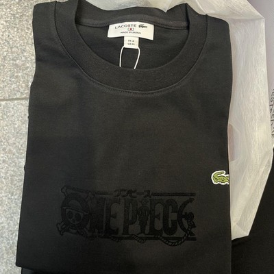 Pre-owned Lacoste × One Piece Crocodile Character T-shirt Size M Black Limited Japan