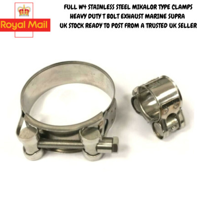 TRIUMPH MOTORCYCLE MOTORBIKE W4 STAINLESS EXHAUST CLAMP CHOOSE YOUR SIZE
