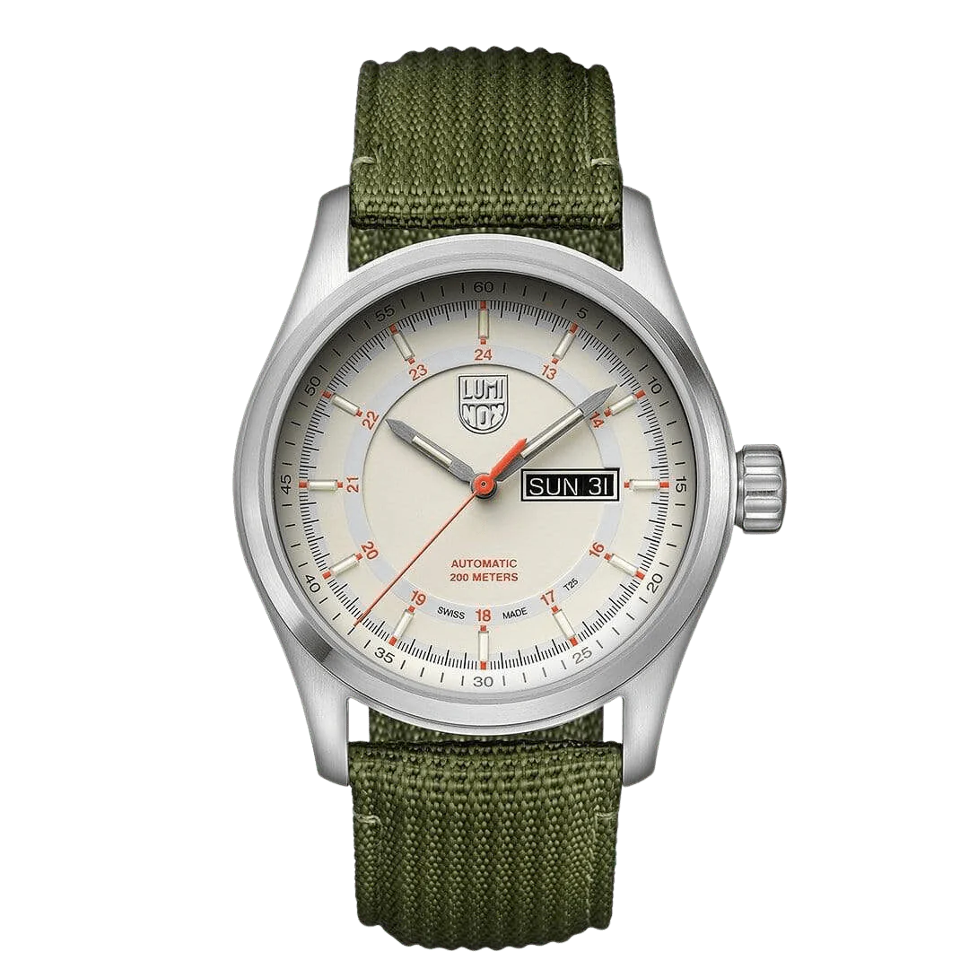Pre-owned Luminox Men's 44mm Atacama Field Sellita Sw220 Automatic Green Watch Xl.1907.nf