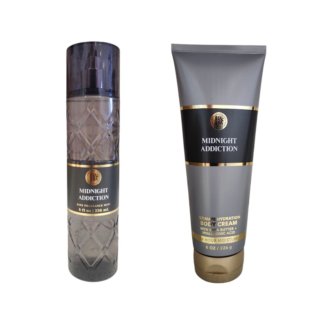 Set of 2 New Bath & Body Works Midnight Addiction Body Cream