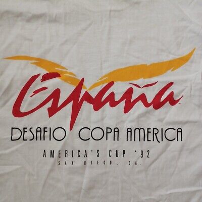 Espana Desafio Copa America Mens T Shirt XL White Americas Cup 92 USA-11 Yachts