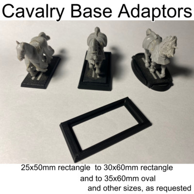 10x Cavalry base adapters compatible w/ Warhammer Old World, Age of Sigmar