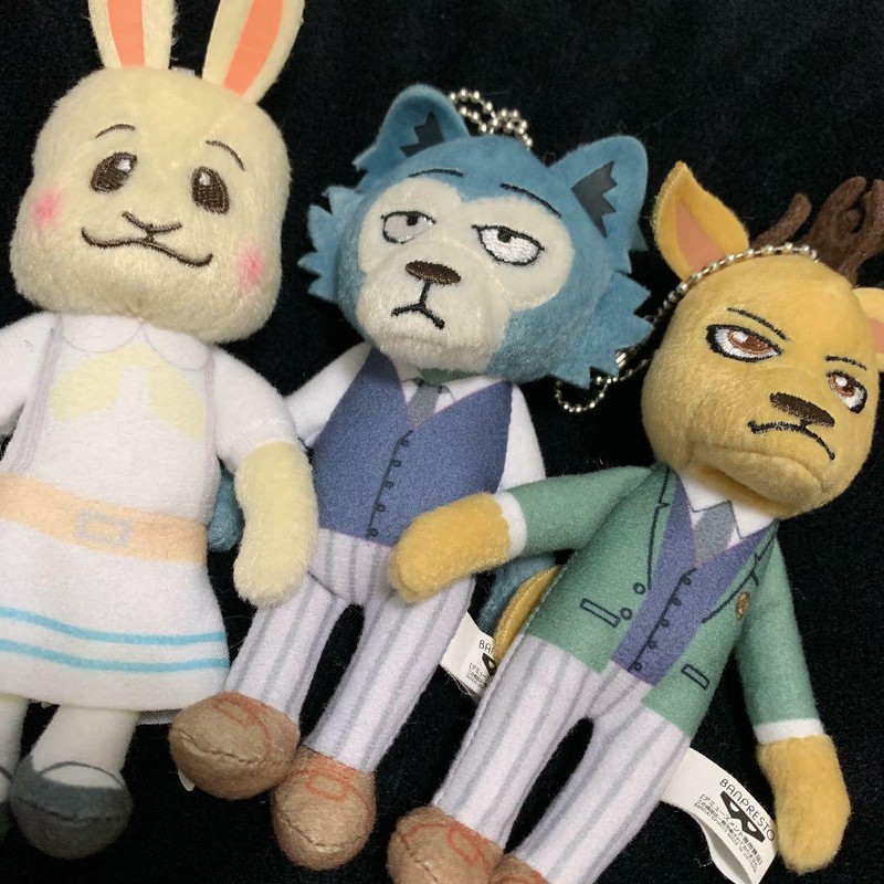 BEASTARS Plush Mascot Chain Set of 3 Legoshi Haru Louis Official Gift