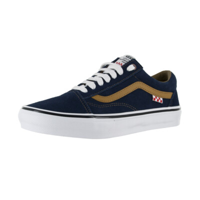 

Кроссовки Vans Skate Old Skool (темно-синий/золотисто-коричневый) Обувь для скейтбординга, Navy/golden brown