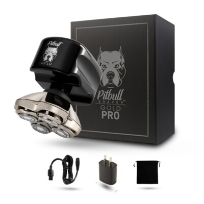 New Skull Shaver Pitbull Gold PRO Head and Face Shaver for Men, Men Grooming Kit