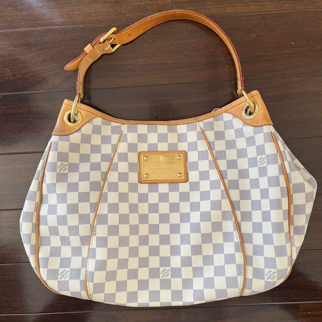 Auth LOUIS VUITTON Galliera PM N55215 Azur Damier MI4028