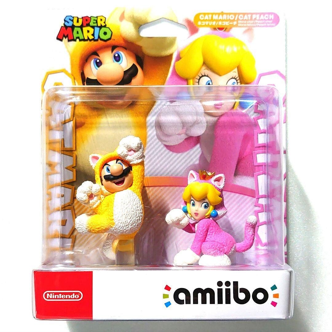 Nintendo amiibo Super Mario Cat Mario & Cat Peach Double Set