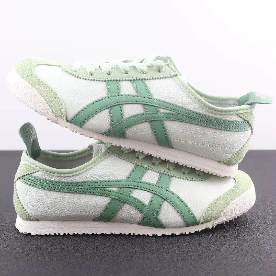 Pre-owned Onitsuka Tiger Authentic  Mexico 66 Green Sneakers Brand W/box Unisex