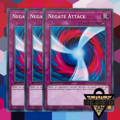 Yu-gi-oh! TCG 3x Negate Attack SGX3 / SGX1-ENA18 x3 COMMON YUGIOH! NM TRAP SET