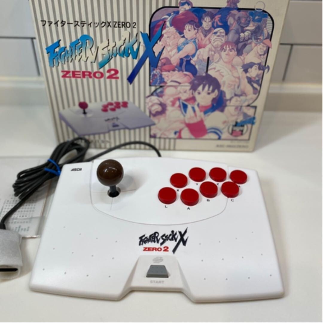 セガ・サターン ハード・ファイタースティックX ZERO 2 ASCII Fighter Stick X Zero 2 Controller Sega Saturn w/Box