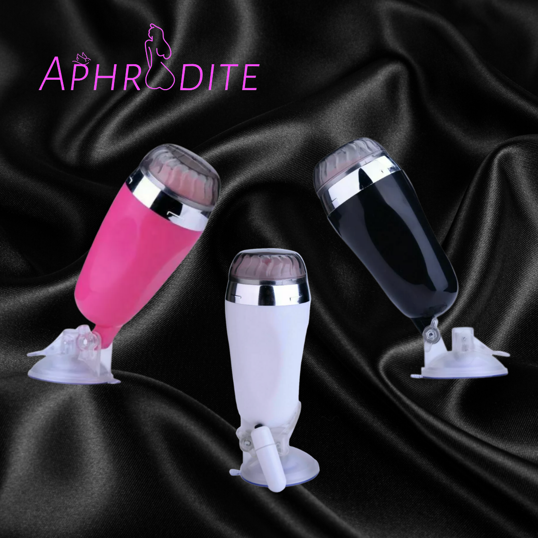 Male Vibrating Pussy Flesh Cup Hands Free Masturbator FREE BULLET  - Picture 1 of 9