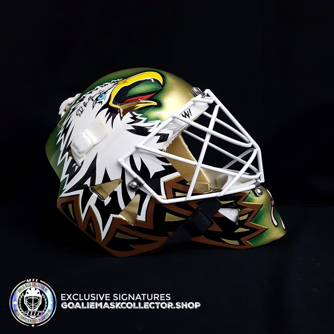 ED BELFOUR SIGNED GOALIE MASK WARWICK MISKA 1999 DALLAS STARS PRO ICE READY COA