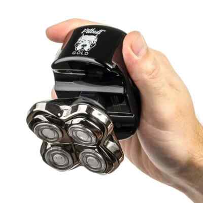 New Skull Shaver Pitbull Gold PRO Electric razor - Wet/Dry 4 Head 4d