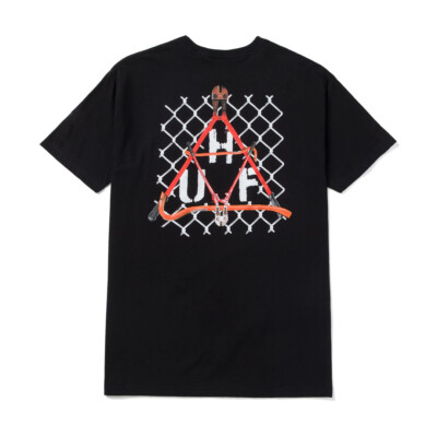 

Футболка с короткими рукавами HUF Worldwide Trespass Triangle (черная), Черный