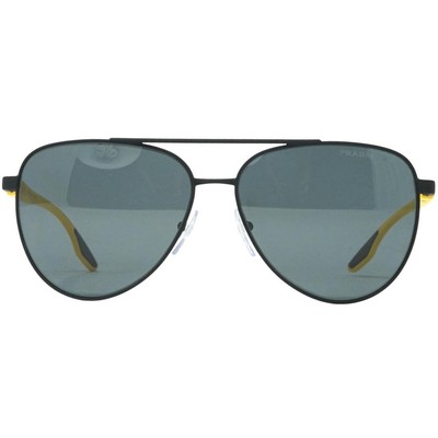 Pre-owned Prada Sport Ps52ws 08w02g Black Sunglasses