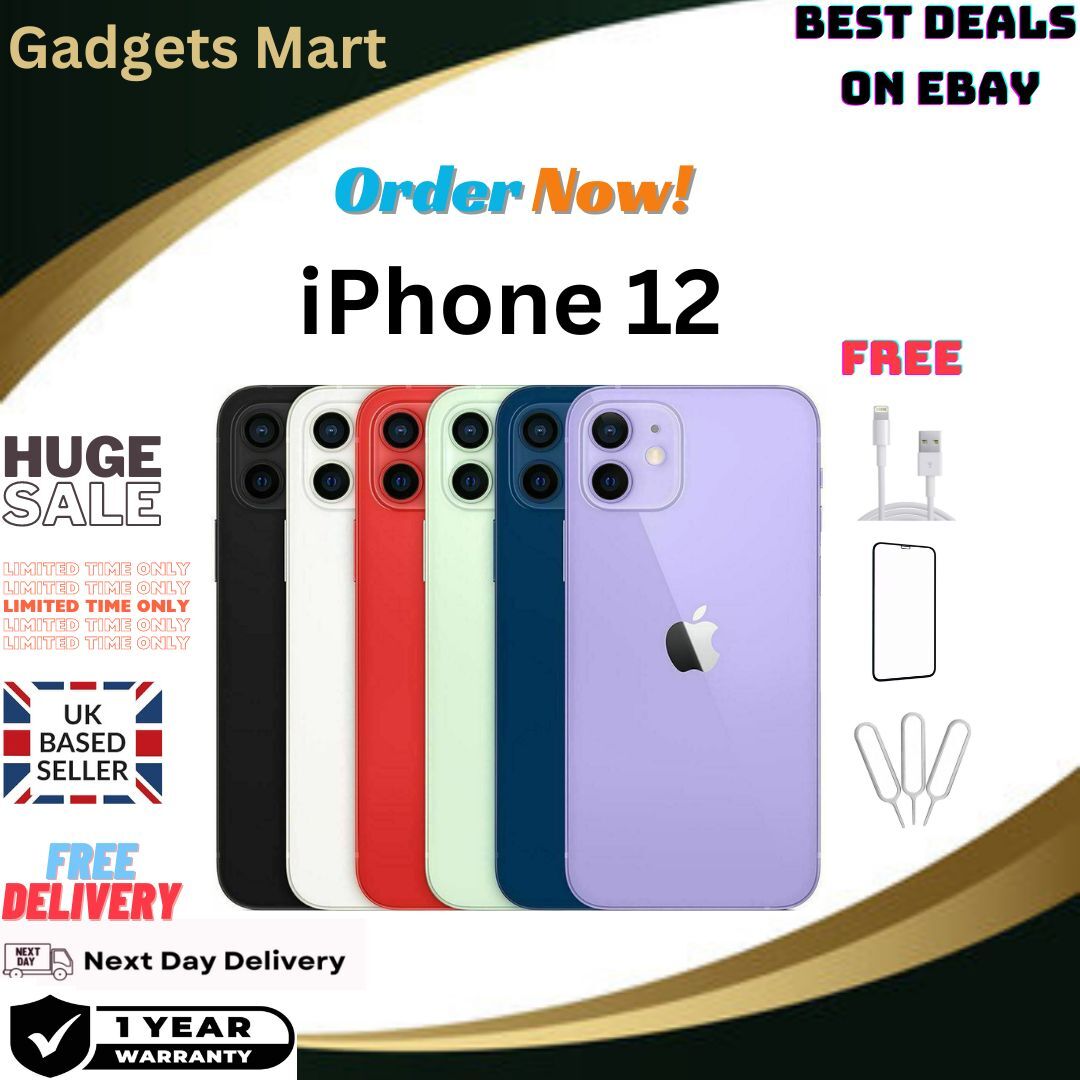 Apple iPhone 12 5G 64GB-128GB Unlocked Any Network All