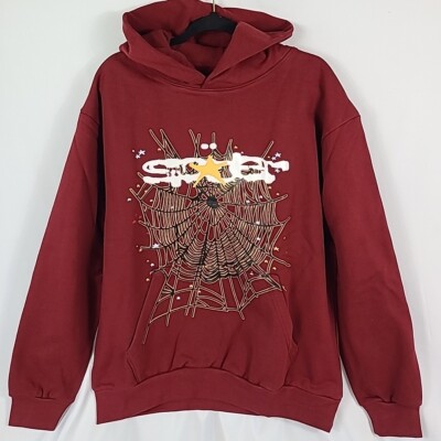 NEW Sp5der Worldwide x Young Thug Maroon Hoodie 100% Authentic Sold Out Sz L