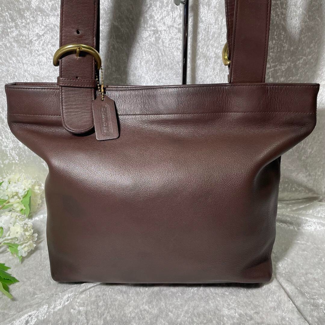 ✨良品✨OLD COACH レザー トートバッグ 4140 ブラウン 肩掛け COACH - オールドコーチ☆4140☆トートバッグ☆A4☆こげ茶