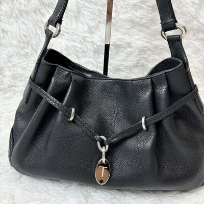 TOD'S One shoulder bag Hand bag Tote bag Charm Black Color Leather Women
