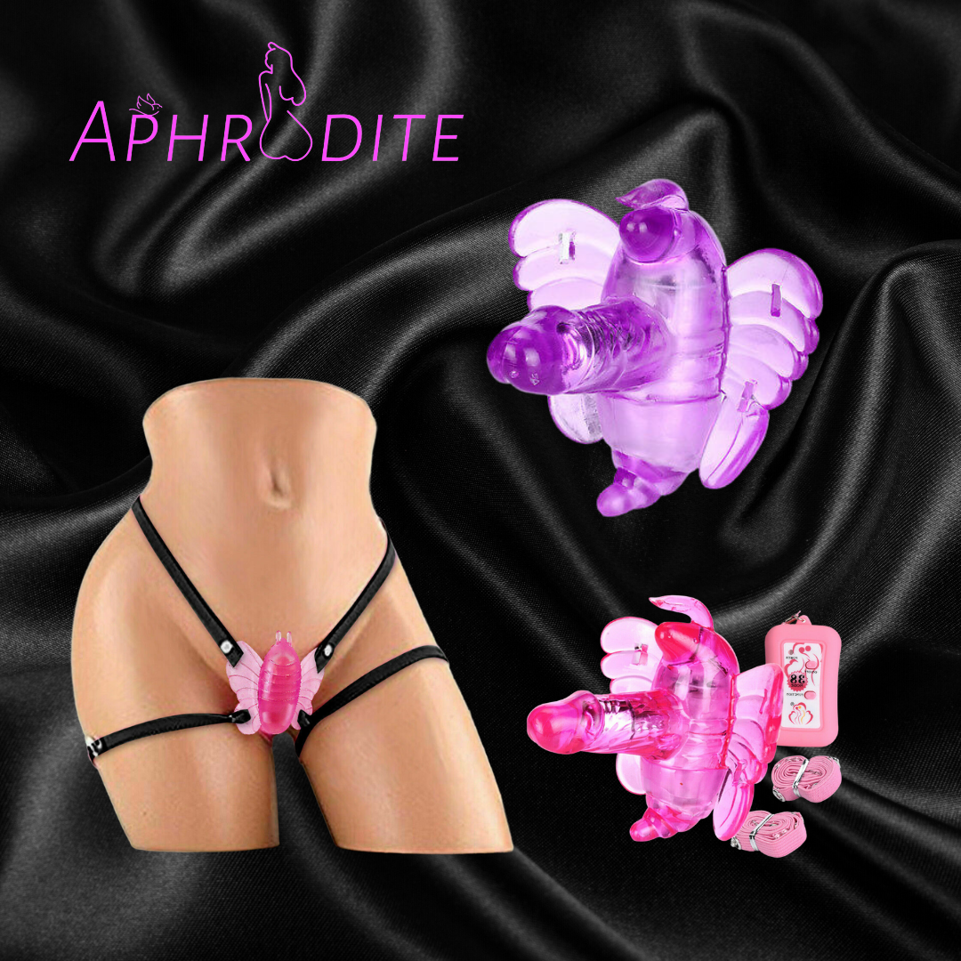 Wireless Wearable Butterfly Strap-on Dildo Vibrator For Women Couples Sex Toys - Picture 1 of 12