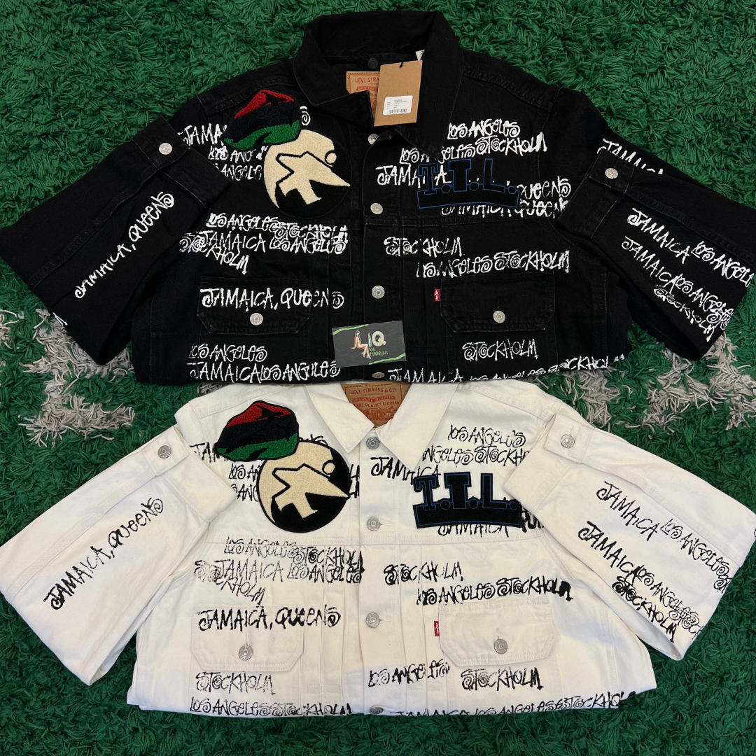 Pre-owned Stussy X Denim Tears X Our Legacy Ttl Denim Jacket (white)