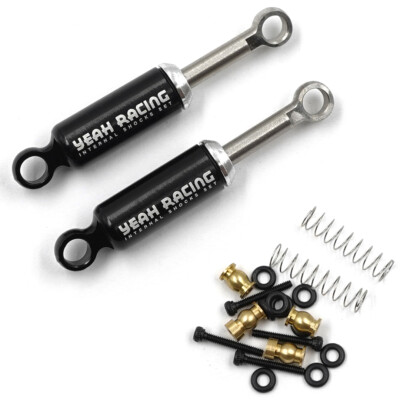 NEW Yeah Racing Aluminum Internal Shocks 2pcs Black : Axial SCX24 FREE US SHIP