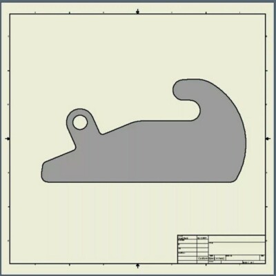 CNC dxf file (JRB 416 series) Loader Quick Attach blanks 544k 624k ShipViaEMAIL