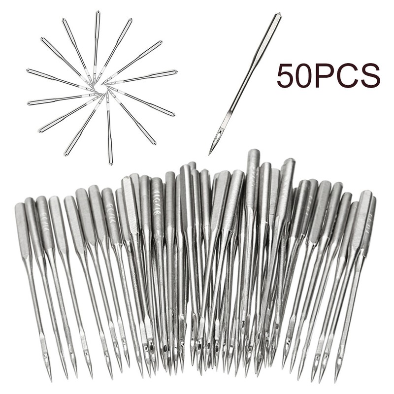 50 Stück Nähmaschinennadeln Flachkolben 5 Größe Nadeln Nähmaschine Set Universal